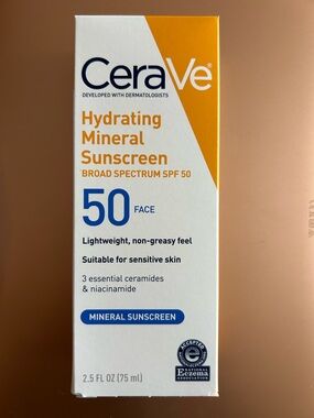 CeraVe Hydrating Mineral Sunscreen SPF 50 – NIB